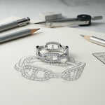 Diamond Chain Link Wedding Band