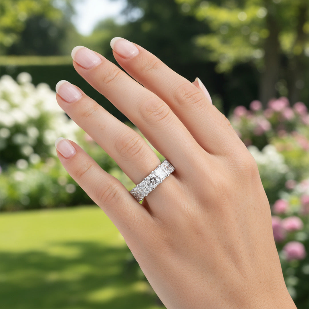 'Elise' 7.00ct Radiant Diamond Eternity Band