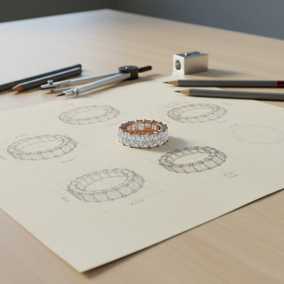 'Elise' 7.00ct Radiant Diamond Eternity Band