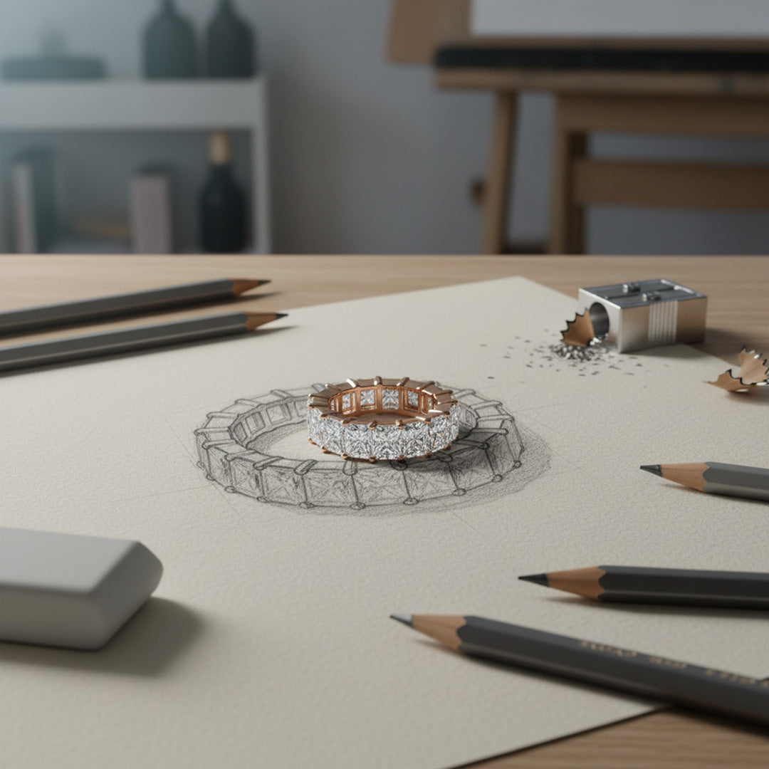 'Elise' 7.00ct Radiant Diamond Eternity Band