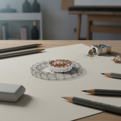 'Elise' 7.00ct Radiant Diamond Eternity Band