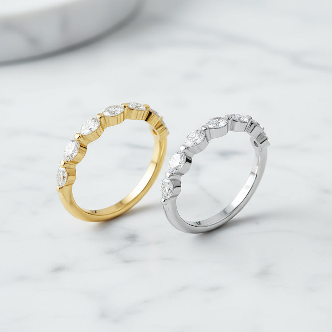 'Nora' Pear Shaped 1.50ct Diamond Wedding Band