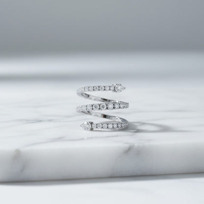 Spiral Diamond Ring