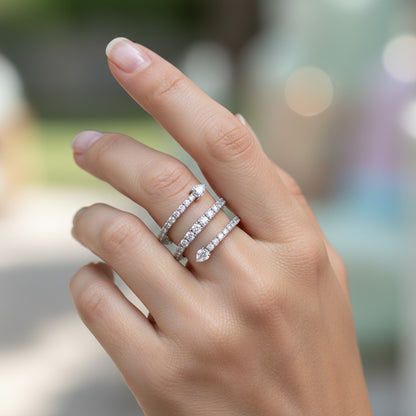 Spiral Diamond Ring