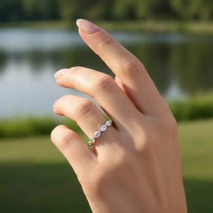 'Aubrey' Marquise Shaped .45ct Diamond Wedding Band