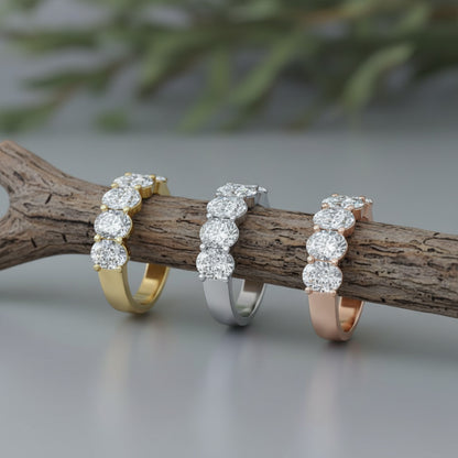 'Hazel' 7 Stone 3.00ct Oval Cut Diamond Wedding Band