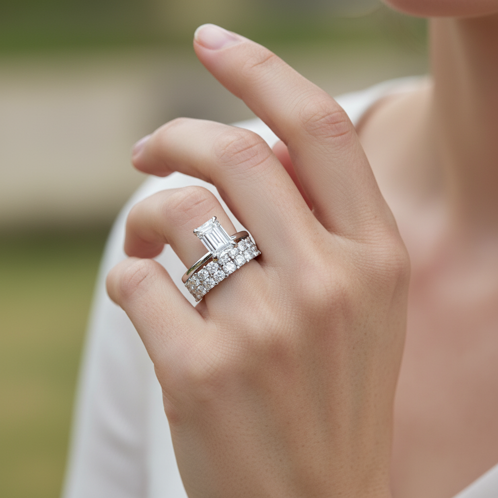 'Elise' 7.00ct Radiant Diamond Eternity Band