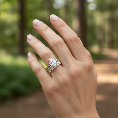 'Hazel' 7 Stone 3.00ct Oval Cut Diamond Wedding Band