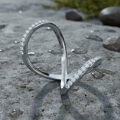 Double Band Diamond Ring