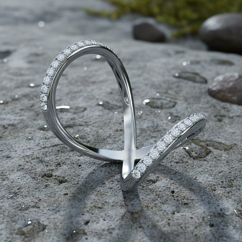 Double Band Diamond Ring