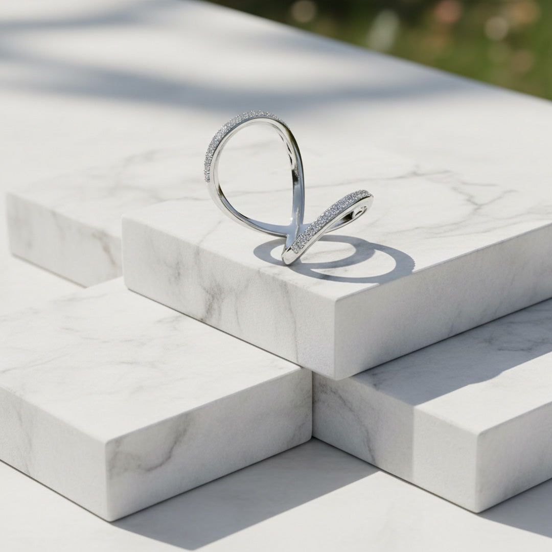 Double Band Diamond Ring