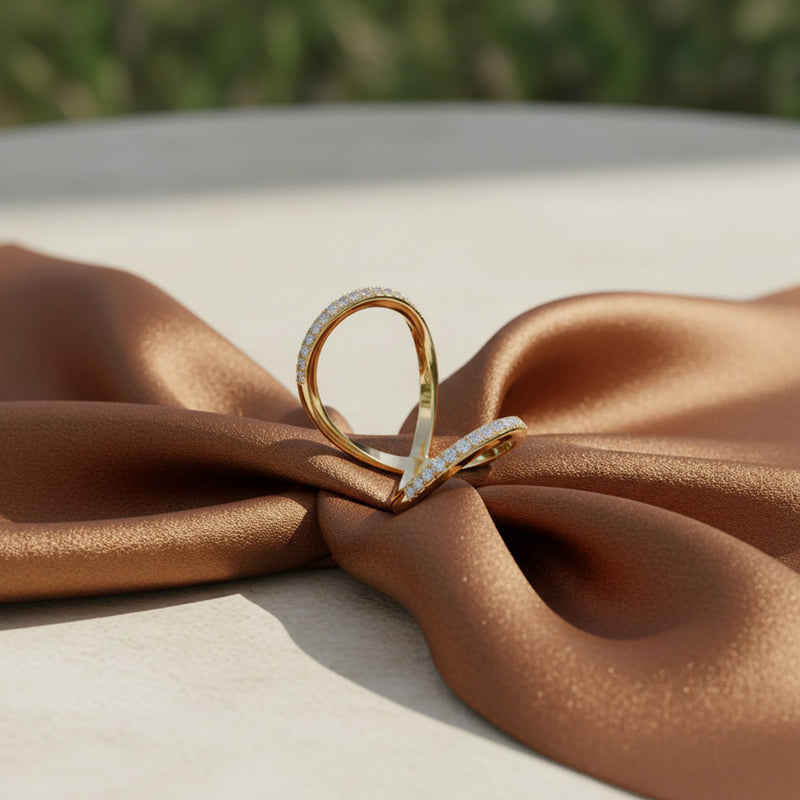 Double Band Diamond Ring