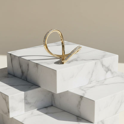 Double Band Diamond Ring