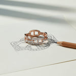 Diamond Chain Link Wedding Band
