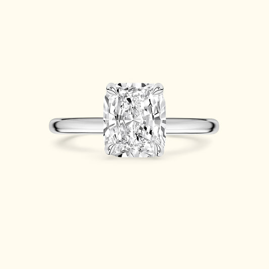 'Lilian' Ring with 1.65ct Cushion Diamond