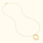 Tapered Puffy Oval Pendant Necklace