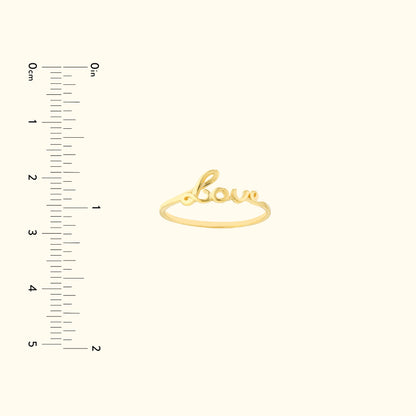 Cursive 'Love' Ring