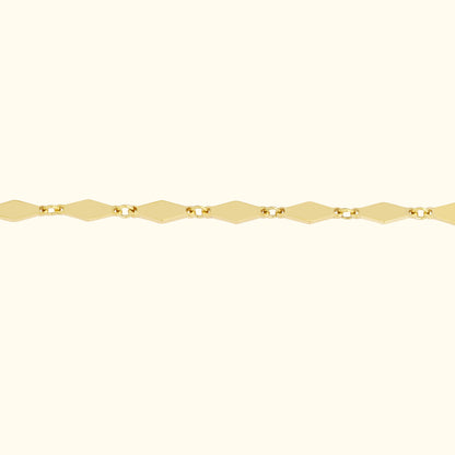 Diamond-Shaped Flat Link Chain