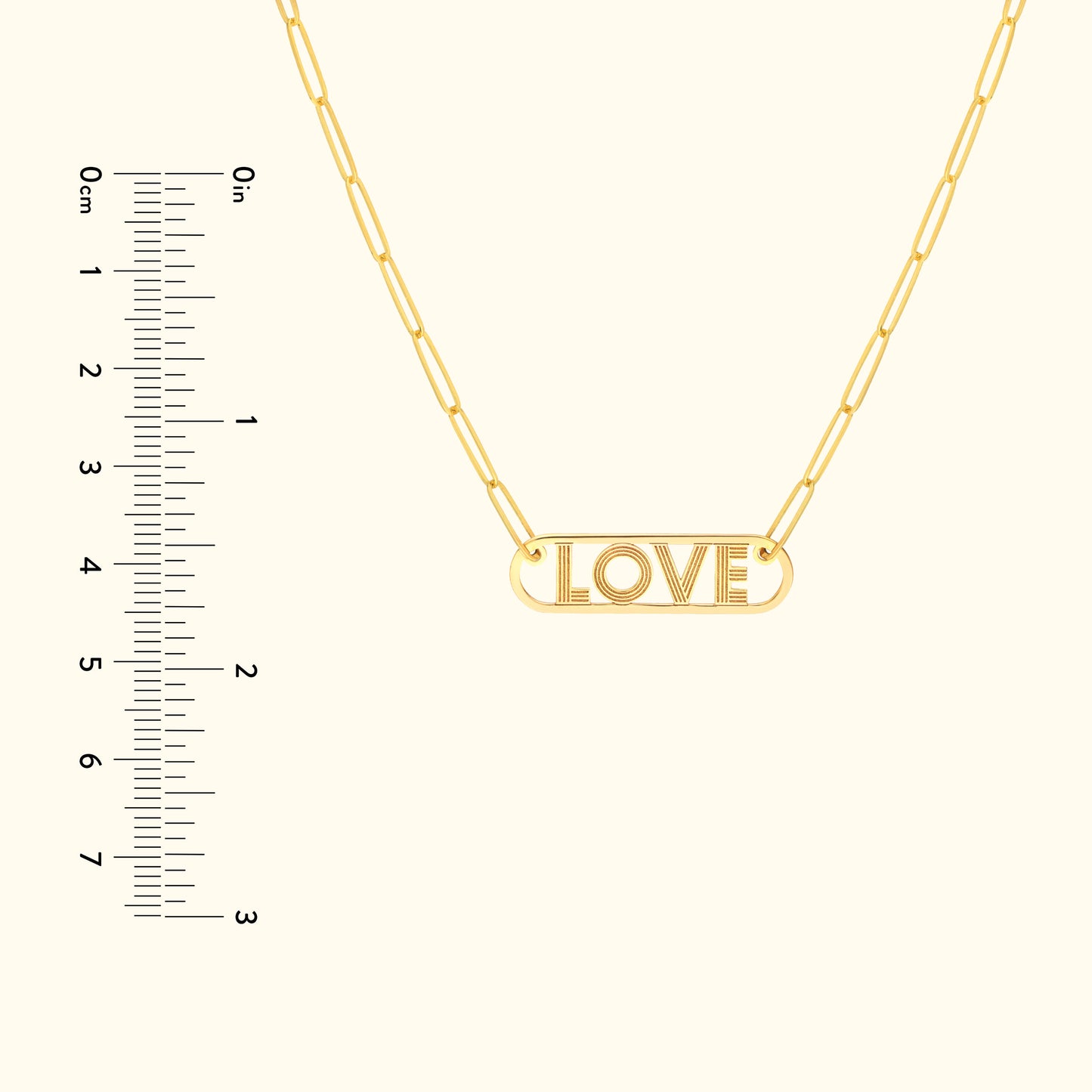 Paper Clip 'Love' Necklace