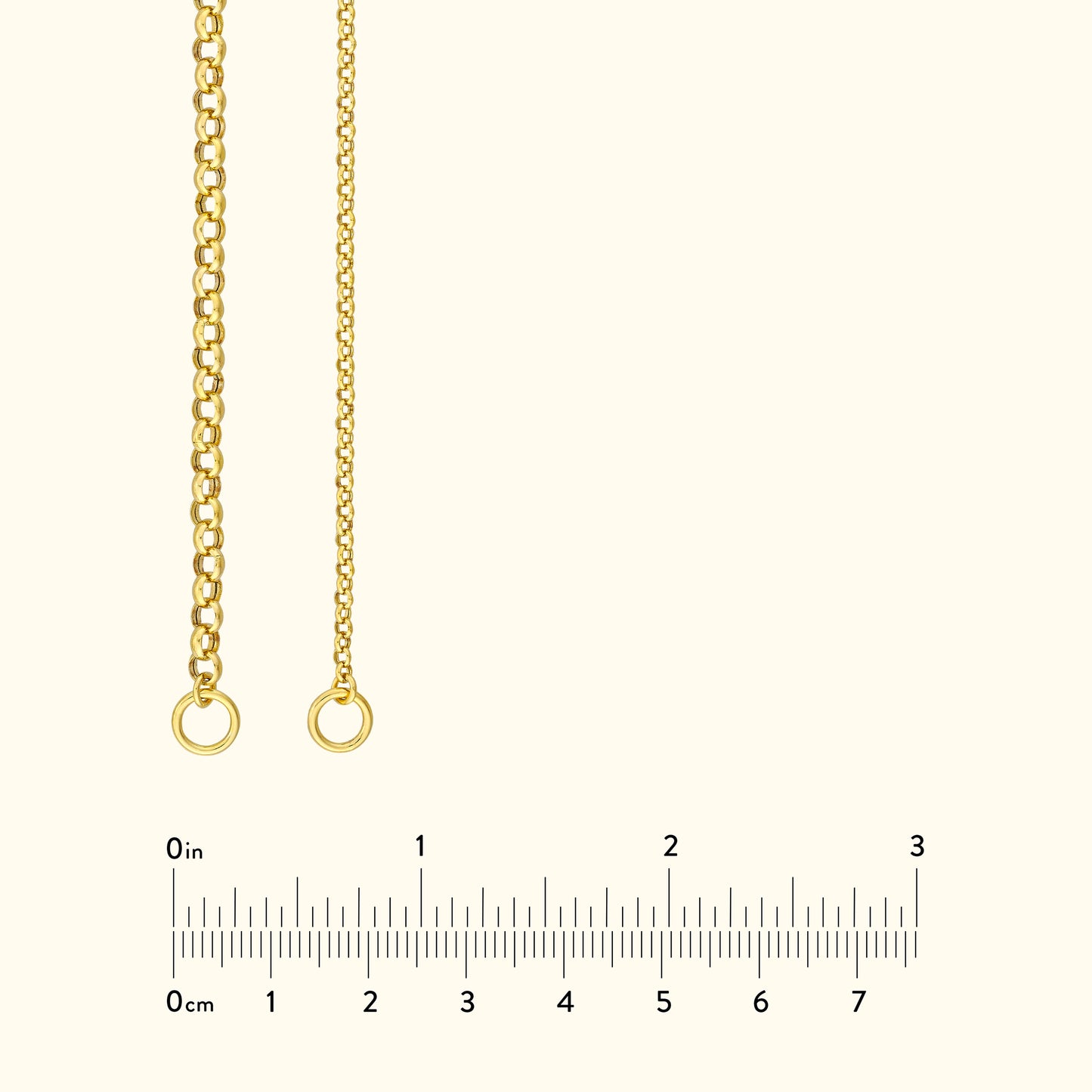 50/50 Rolo + Rolo Split Chain