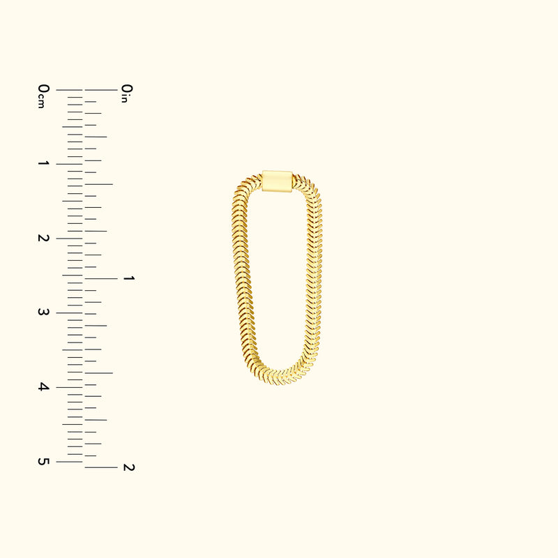 Gold chain link bracelet with a clasp, displayed against a light background.