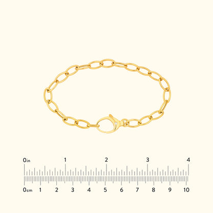 Diamond Pear Lock Oval Link Chain