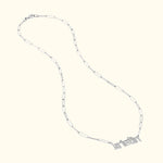 Silver chain necklace with a name pendant spelling "Kristin."