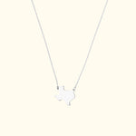 Silver necklace featuring a Texas-shaped pendant on a delicate chain.