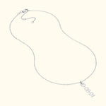 Vertical Gold Numeral Necklace - Block Design