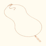 Vertical Block Numeral Necklace