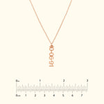 Vertical Block Numeral Necklace