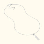 Vertical Block Numeral Necklace