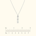 Vertical Block Numeral Necklace