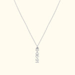 Vertical Block Numeral Necklace