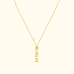 Vertical Block Numeral Necklace
