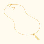 Vertical Block Numeral Necklace