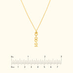 Vertical Block Numeral Necklace