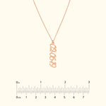 Vertical Script Numeral Necklace ( 7mm)