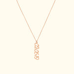 Vertical Script Numeral Necklace ( 7mm)