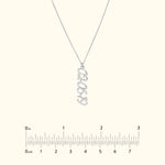 Vertical Script Numeral Necklace ( 7mm)