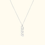 Vertical Script Numeral Necklace ( 7mm)