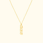 Vertical Script Numeral Necklace ( 7mm)