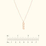 Vertical Script Numeral Necklace