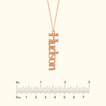 Vertical Typewriter Pendant Necklace - 7mm Customizable