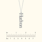 Vertical Typewriter Pendant Necklace - 7mm Customizable