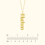 Vertical Typewriter Pendant Necklace - 7mm Customizable