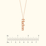 Vertical Typewriter Pendant Necklace - 5mm Customizable