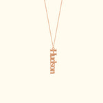 Vertical Typewriter Pendant Necklace - 5mm Customizable