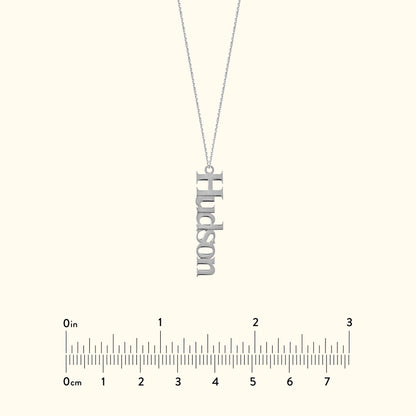 Vertical Typewriter Pendant Necklace - 5mm Customizable