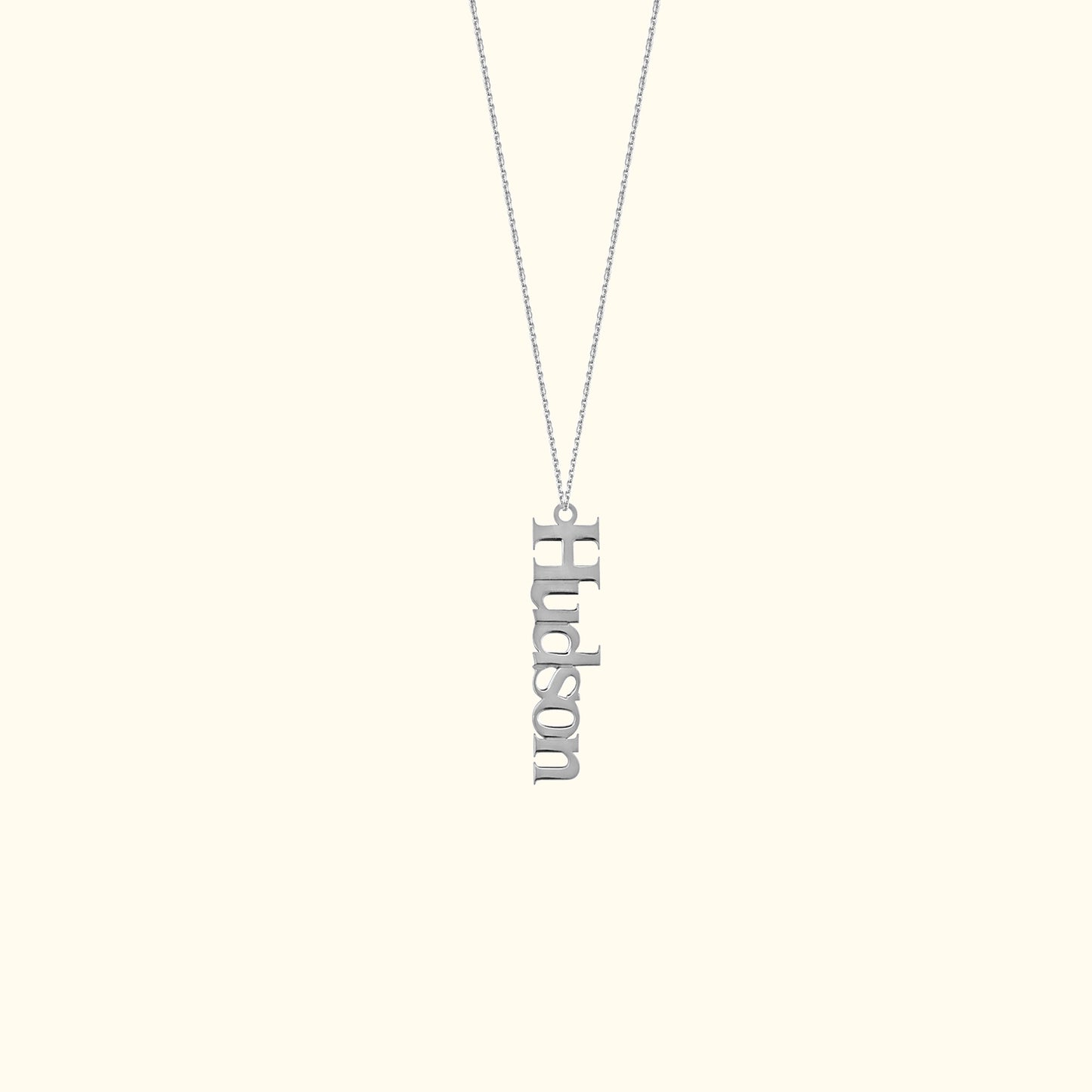 Vertical Typewriter Pendant Necklace - 5mm Customizable